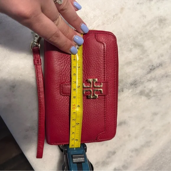Tory Burch Red Leather Wristlet Wallet - Picture 12 of 12